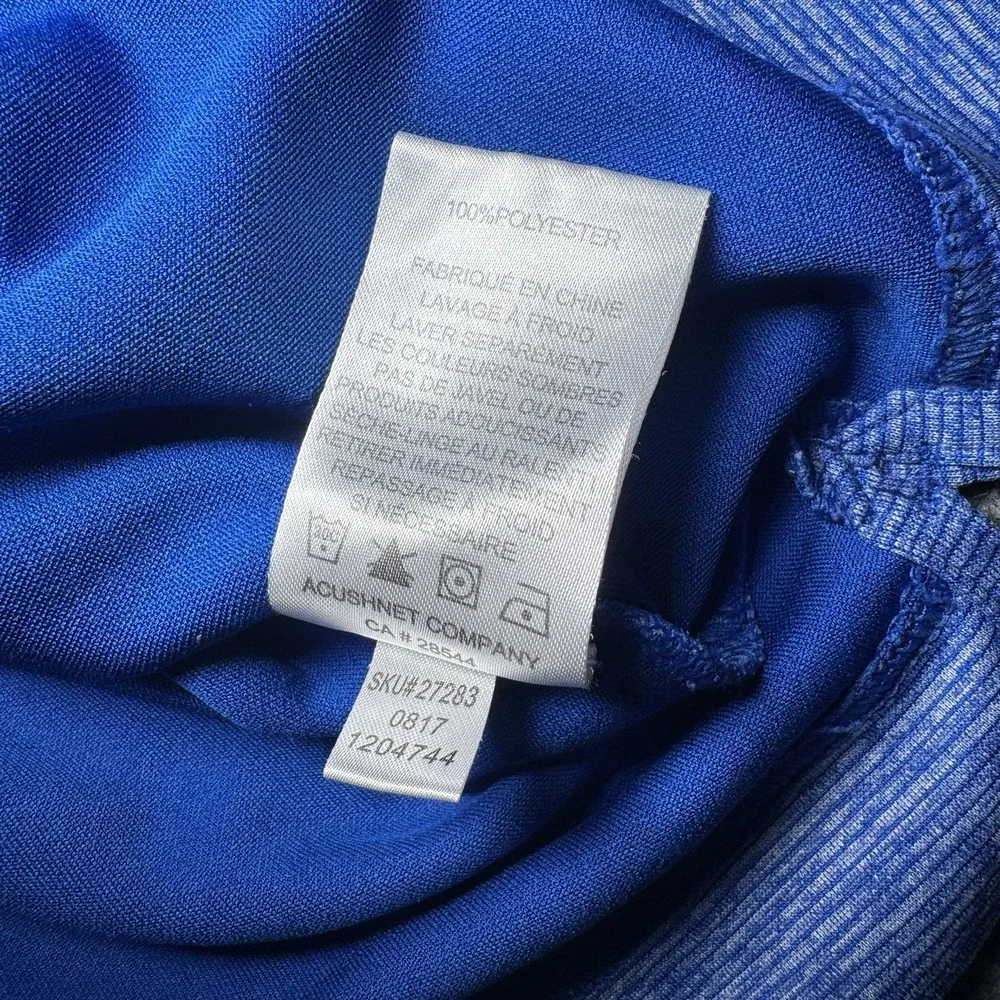 Foot Joy Pullover Quarter Zip Golf Performance Men Medium Sweater Heather Blue